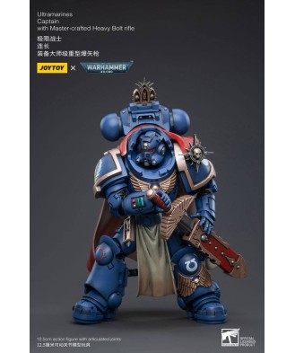 Warhammer 40k Action Figure 1/18 Ultramarines Captain with Master-Crafted Heavy Bolt Rifle 12 cm