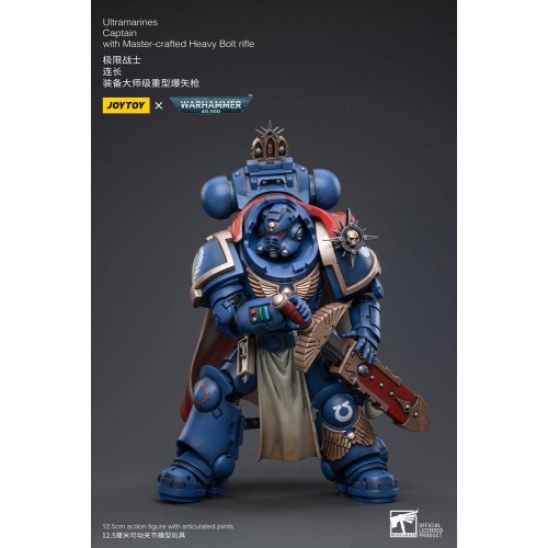 Warhammer 40k Action Figure 1/18 Ultramarines Captain with Master-Crafted Heavy Bolt Rifle 12 cm