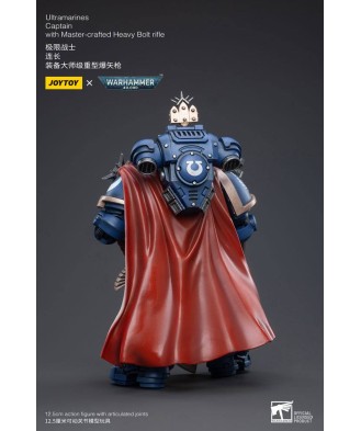 Warhammer 40k Action Figure 1/18 Ultramarines Captain with Master-Crafted Heavy Bolt Rifle 12 cm