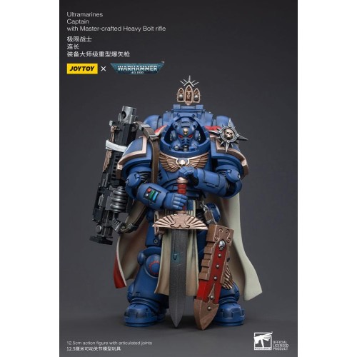 Warhammer 40k Action Figure 1/18 Ultramarines Captain with Master-Crafted Heavy Bolt Rifle 12 cm