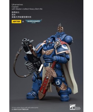 Warhammer 40k Action Figure 1/18 Ultramarines Captain with Master-Crafted Heavy Bolt Rifle 12 cm