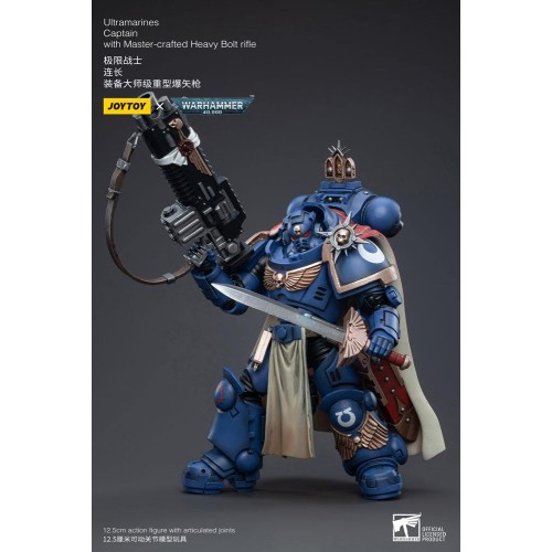 Warhammer 40k Action Figure 1/18 Ultramarines Captain with Master-Crafted Heavy Bolt Rifle 12 cm