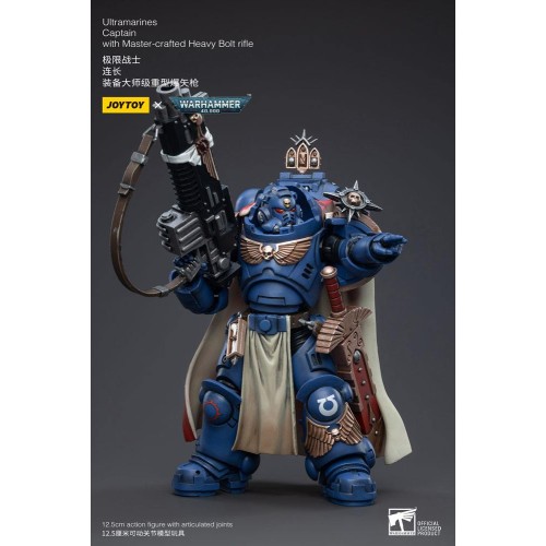 Warhammer 40k Action Figure 1/18 Ultramarines Captain with Master-Crafted Heavy Bolt Rifle 12 cm