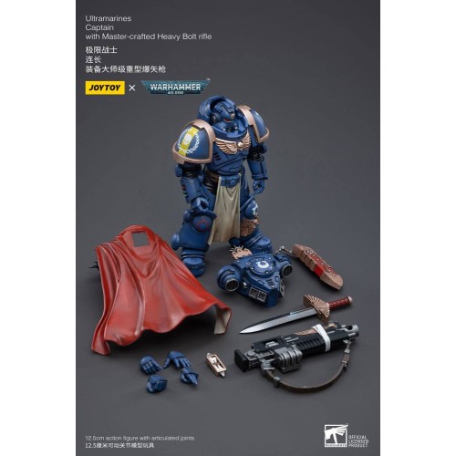 Warhammer 40k Action Figure 1/18 Ultramarines Captain with Master-Crafted Heavy Bolt Rifle 12 cm