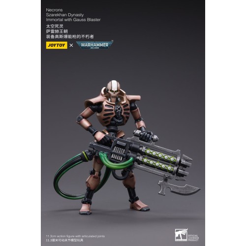 Warhammer 40k Action Figure 2-Pack 1/18 Necrons Szarekhan Dynasty Immortal with Gauss Blaster 11 cm