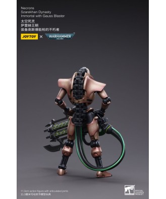 Warhammer 40k Action Figure 2-Pack 1/18 Necrons Szarekhan Dynasty Immortal with Gauss Blaster 11 cm