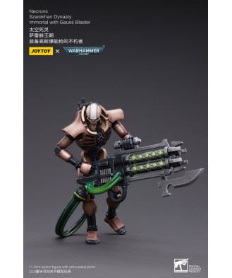 Warhammer 40k Action Figure 2-Pack 1/18 Necrons Szarekhan Dynasty Immortal with Gauss Blaster 11 cm