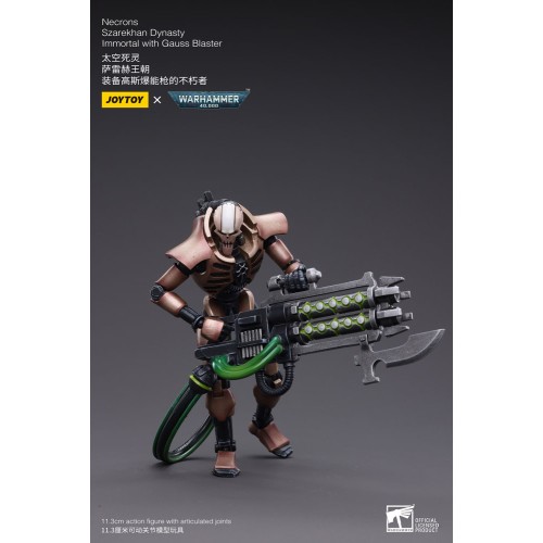 Warhammer 40k Action Figure 2-Pack 1/18 Necrons Szarekhan Dynasty Immortal with Gauss Blaster 11 cm