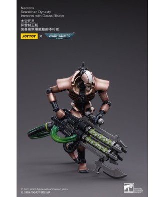 Warhammer 40k Action Figure 2-Pack 1/18 Necrons Szarekhan Dynasty Immortal with Gauss Blaster 11 cm