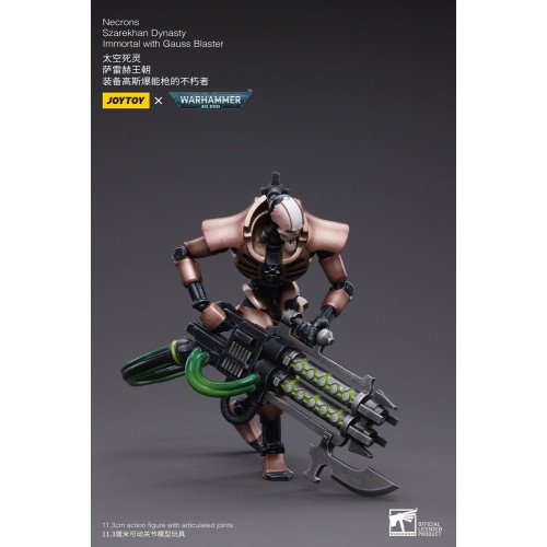Warhammer 40k Action Figure 2-Pack 1/18 Necrons Szarekhan Dynasty Immortal with Gauss Blaster 11 cm