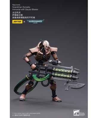 Warhammer 40k Action Figure 2-Pack 1/18 Necrons Szarekhan Dynasty Immortal with Gauss Blaster 11 cm