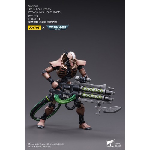 Warhammer 40k Action Figure 2-Pack 1/18 Necrons Szarekhan Dynasty Immortal with Gauss Blaster 11 cm