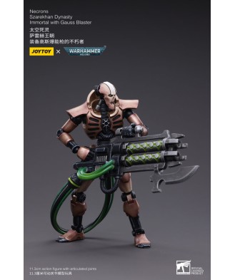 Warhammer 40k Action Figure 2-Pack 1/18 Necrons Szarekhan Dynasty Immortal with Gauss Blaster 11 cm
