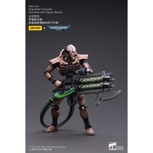Warhammer 40k Action Figure 2-Pack 1/18 Necrons Szarekhan Dynasty Immortal with Gauss Blaster 11 cm