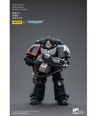 Warhammer 40k Action Figure 1/18 Raven Guard Intercessors Brother Colvane 12 cm
