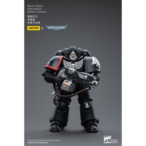 Warhammer 40k Action Figure 1/18 Raven Guard Intercessors Brother Colvane 12 cm