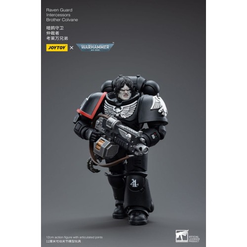 Warhammer 40k Action Figure 1/18 Raven Guard Intercessors Brother Colvane 12 cm