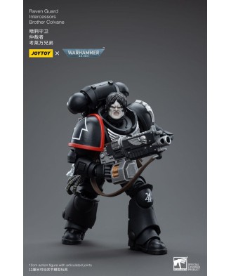 Warhammer 40k Action Figure 1/18 Raven Guard Intercessors Brother Colvane 12 cm