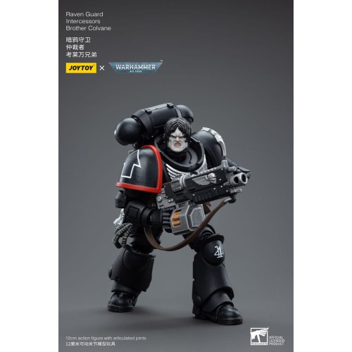 Warhammer 40k Action Figure 1/18 Raven Guard Intercessors Brother Colvane 12 cm