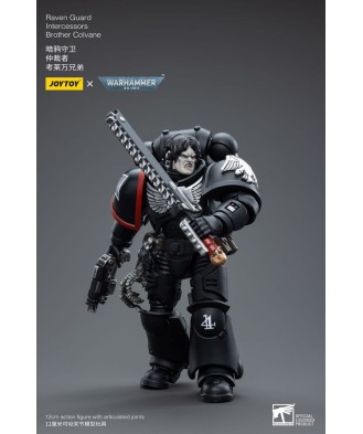 Warhammer 40k Action Figure 1/18 Raven Guard Intercessors Brother Colvane 12 cm