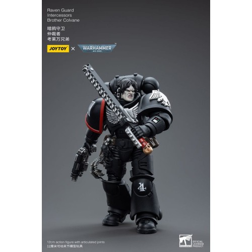 Warhammer 40k Action Figure 1/18 Raven Guard Intercessors Brother Colvane 12 cm