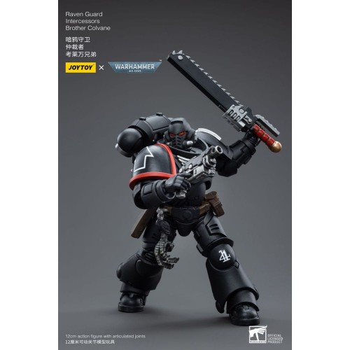 Warhammer 40k Action Figure 1/18 Raven Guard Intercessors Brother Colvane 12 cm