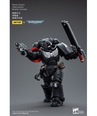 Warhammer 40k Action Figure 1/18 Raven Guard Intercessors Brother Colvane 12 cm