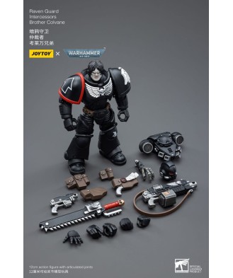 Warhammer 40k Action Figure 1/18 Raven Guard Intercessors Brother Colvane 12 cm
