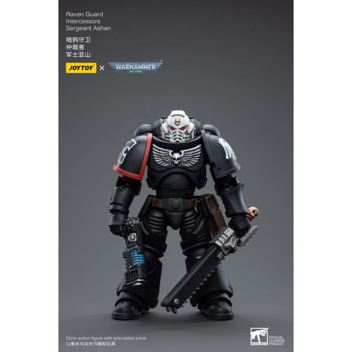 Warhammer 40k Action Figure 1/18 Raven Guard Intercessors Sergeant Ashan 12 cm