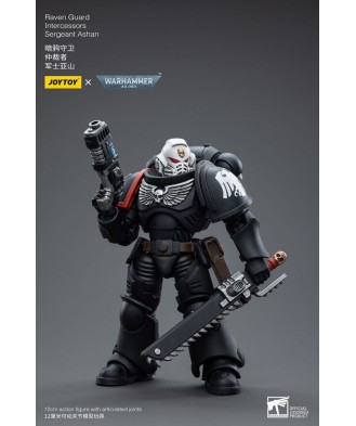 Warhammer 40k Action Figure 1/18 Raven Guard Intercessors Sergeant Ashan 12 cm