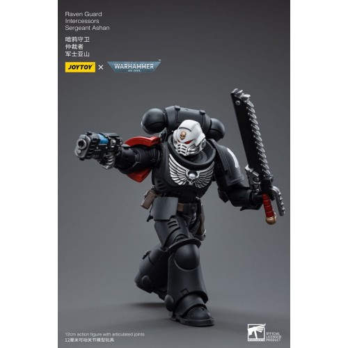 Warhammer 40k Action Figure 1/18 Raven Guard Intercessors Sergeant Ashan 12 cm
