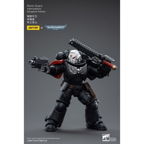 Warhammer 40k Action Figure 1/18 Raven Guard Intercessors Sergeant Ashan 12 cm