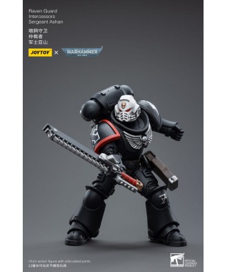 Warhammer 40k Action Figure 1/18 Raven Guard Intercessors Sergeant Ashan 12 cm