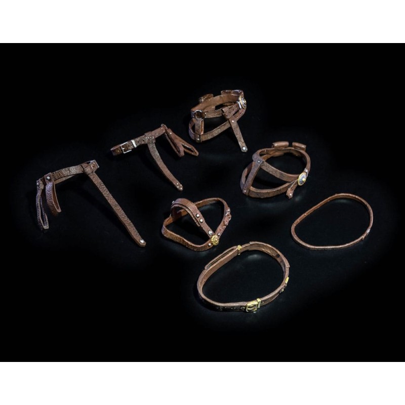Mythic Legions: All Stars 6 Action Figure Accessorys Belts Pack (Brown)