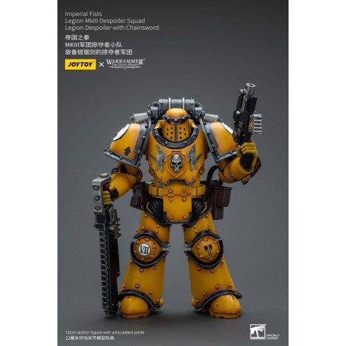 Warhammer The Horus Heresy Action Figure 1/18 Imperial Fists Legion MkIII Despoiler Squad Legion Despoiler with Chainsword 12 cm