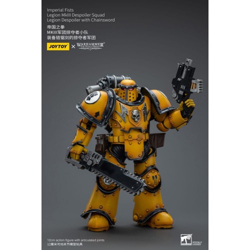 Warhammer The Horus Heresy Action Figure 1/18 Imperial Fists Legion MkIII Despoiler Squad Legion Despoiler with Chainsword 12 cm