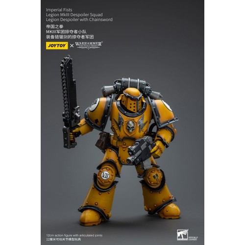 Warhammer The Horus Heresy Action Figure 1/18 Imperial Fists Legion MkIII Despoiler Squad Legion Despoiler with Chainsword 12 cm