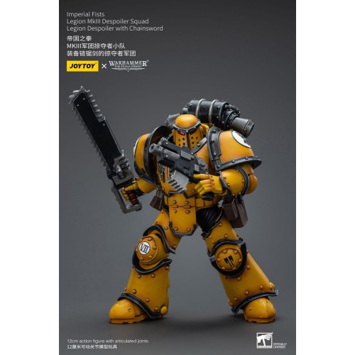 Warhammer The Horus Heresy Action Figure 1/18 Imperial Fists Legion MkIII Despoiler Squad Legion Despoiler with Chainsword 12 cm