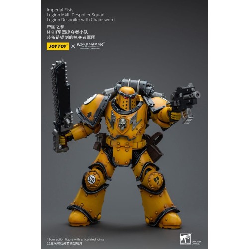 Warhammer The Horus Heresy Action Figure 1/18 Imperial Fists Legion MkIII Despoiler Squad Legion Despoiler with Chainsword 12 cm