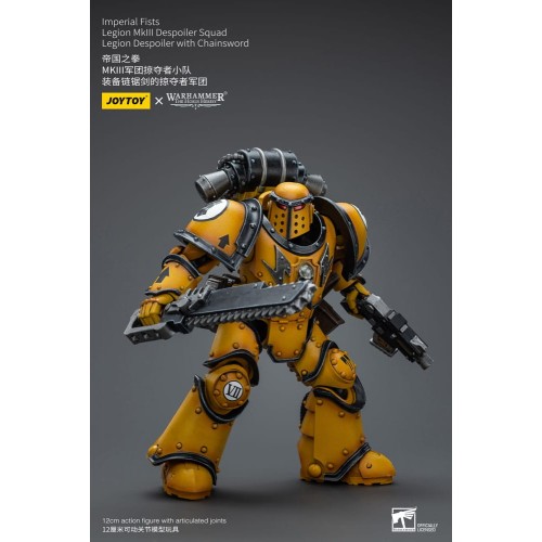 Warhammer The Horus Heresy Action Figure 1/18 Imperial Fists Legion MkIII Despoiler Squad Legion Despoiler with Chainsword 12 cm