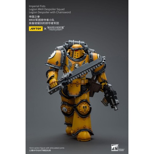 Warhammer The Horus Heresy Action Figure 1/18 Imperial Fists Legion MkIII Despoiler Squad Legion Despoiler with Chainsword 12 cm