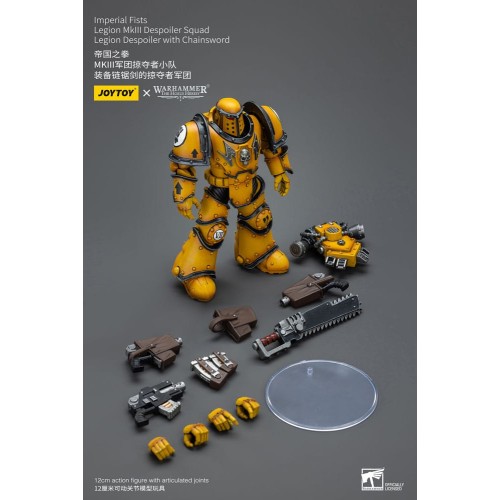 Warhammer The Horus Heresy Action Figure 1/18 Imperial Fists Legion MkIII Despoiler Squad Legion Despoiler with Chainsword 12 cm