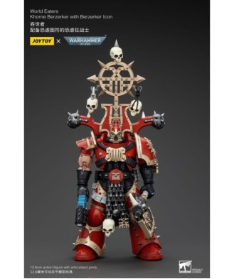 Warhammer 40k Action Figure 1/18 World Eaters Khorne Berzerker with Berzerker lcon 13 cm