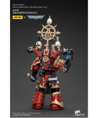 Warhammer 40k Action Figure 1/18 World Eaters Khorne Berzerker with Berzerker lcon 13 cm