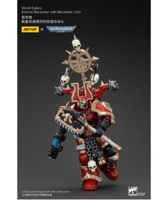 Warhammer 40k Action Figure 1/18 World Eaters Khorne Berzerker with Berzerker lcon 13 cm