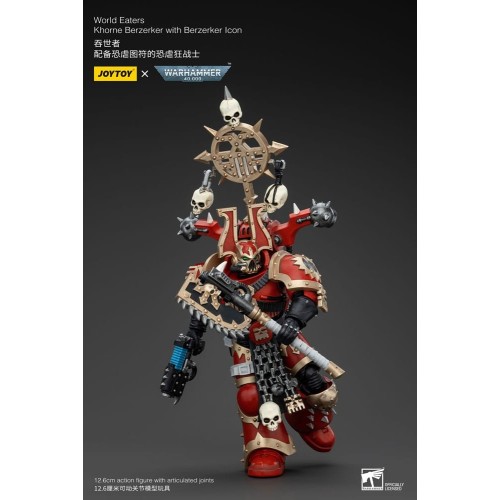 Warhammer 40k Action Figure 1/18 World Eaters Khorne Berzerker with Berzerker lcon 13 cm