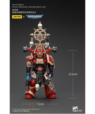 Warhammer 40k Action Figure 1/18 World Eaters Khorne Berzerker with Berzerker lcon 13 cm