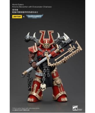 Warhammer 40k Action Figure 1/18 World Eaters Khorne Berzerker with Eviscerator Chainaxe 13 cm