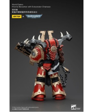 Warhammer 40k Action Figure 1/18 World Eaters Khorne Berzerker with Eviscerator Chainaxe 13 cm