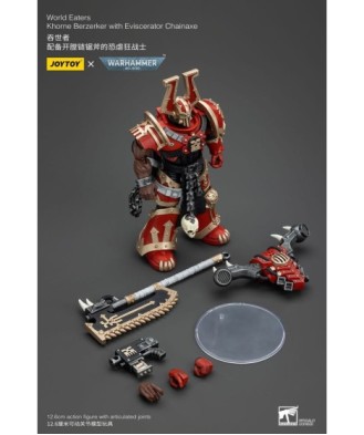 Warhammer 40k Action Figure 1/18 World Eaters Khorne Berzerker with Eviscerator Chainaxe 13 cm